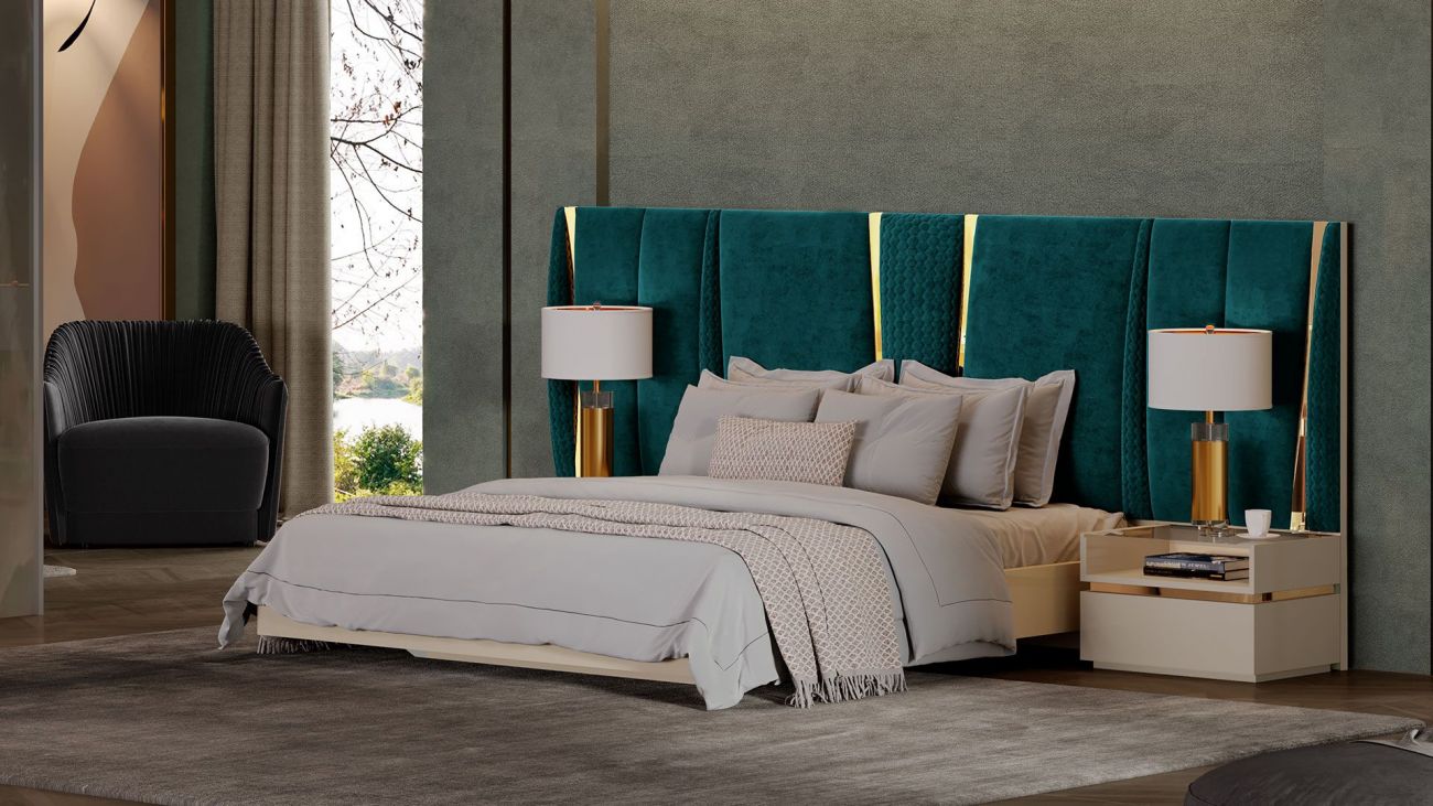 Cama Estofada Armani I, Quartos de Casal Graca Interiores