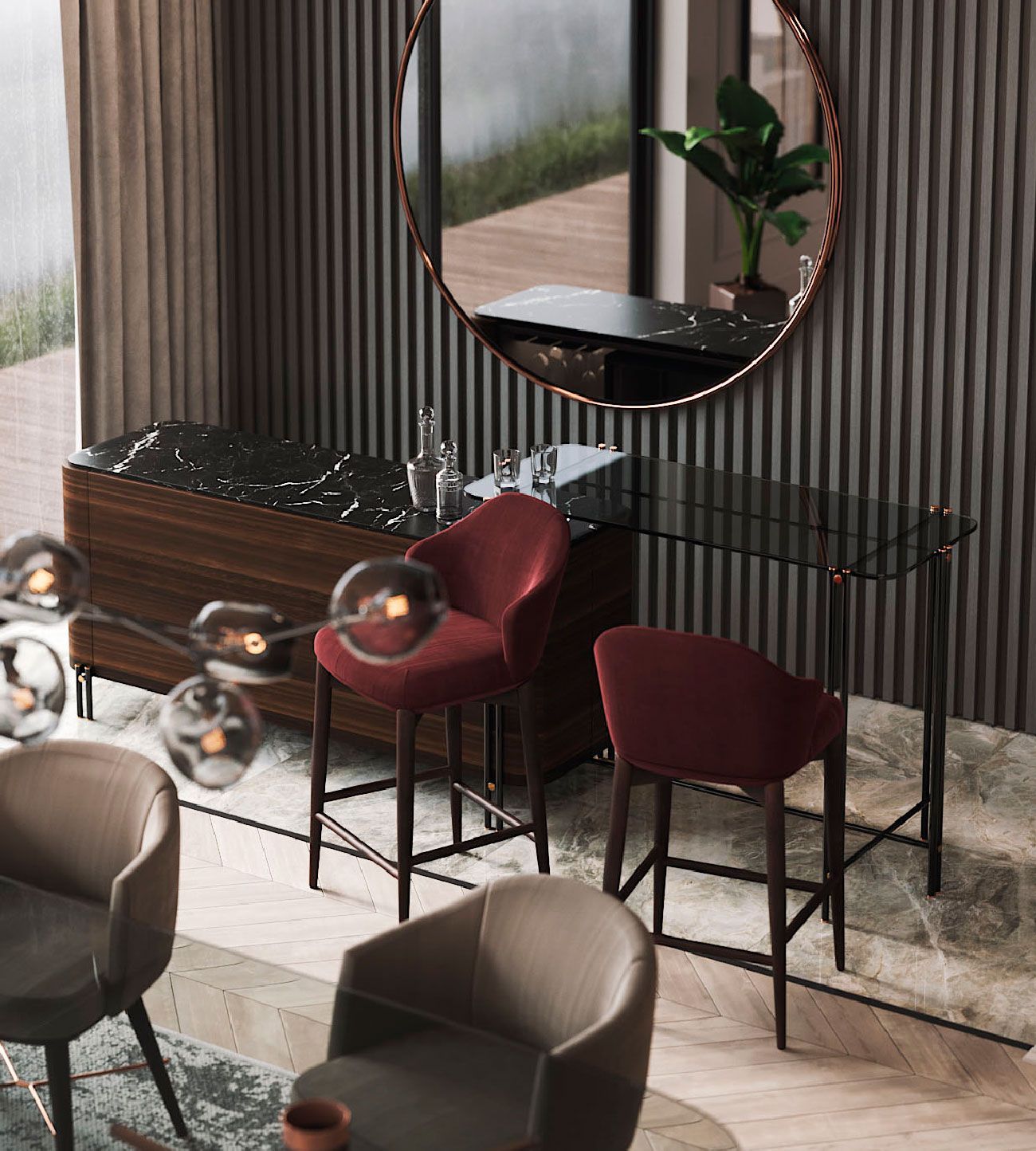 Móvel Bar Bamboo, Mobiliário Graça Interiores