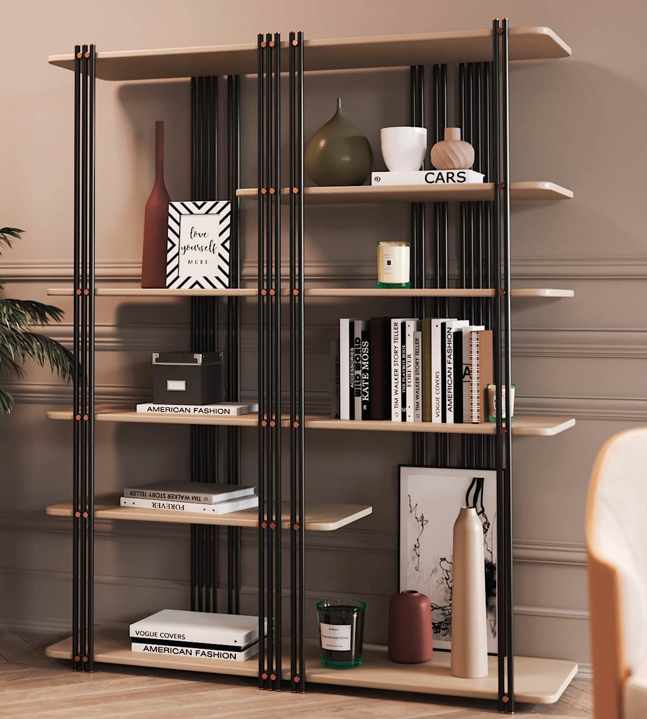 Estante Bamboo, Salas de Estar Graca Interiores