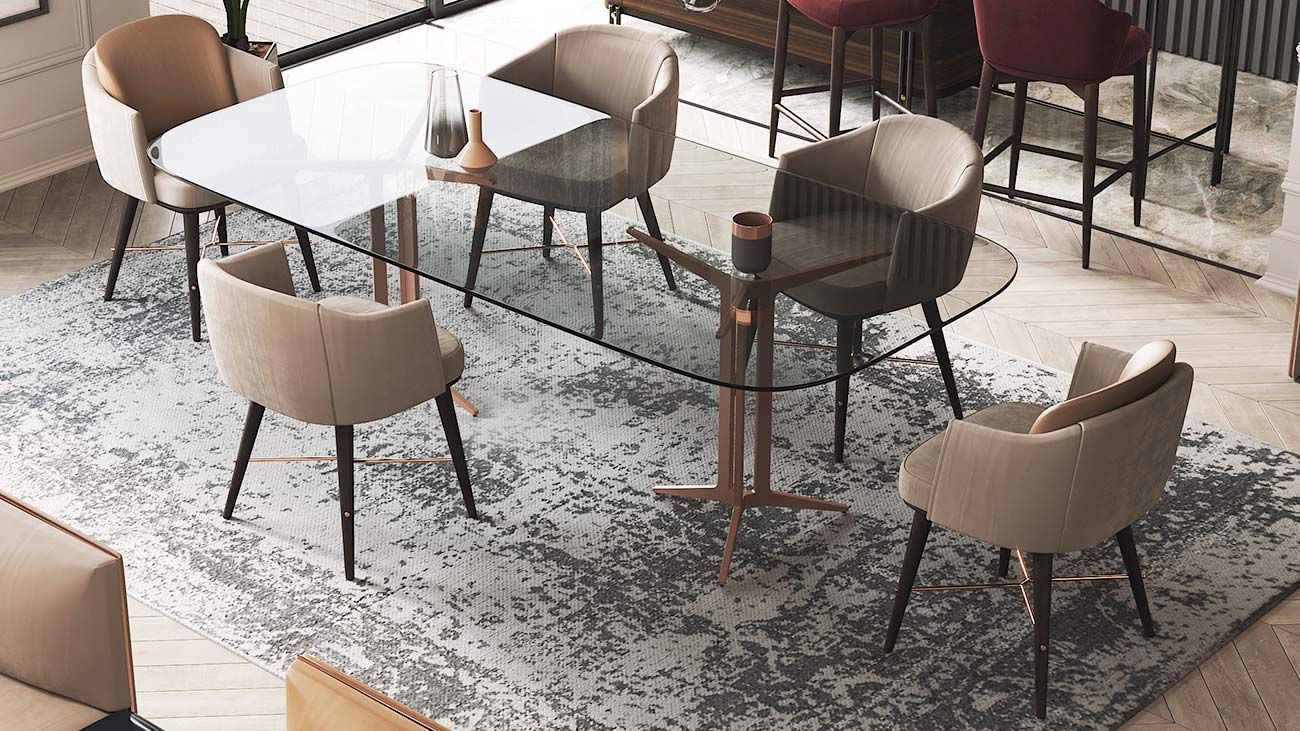 Mesa de Jantar Flamingo, Salas de Jantar Graca Interiores