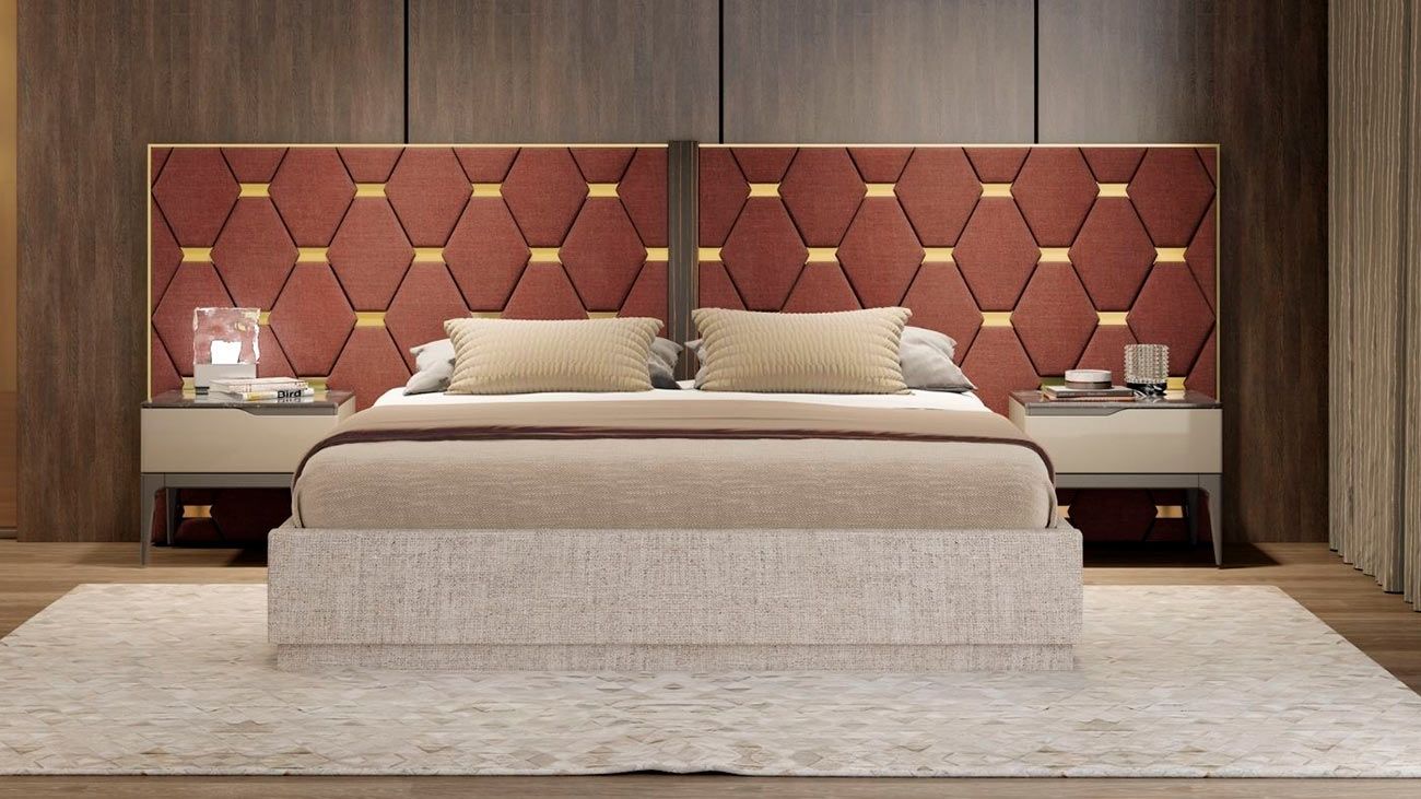 Cama Casal Mebi , Camas Estofadas Graca Interiores