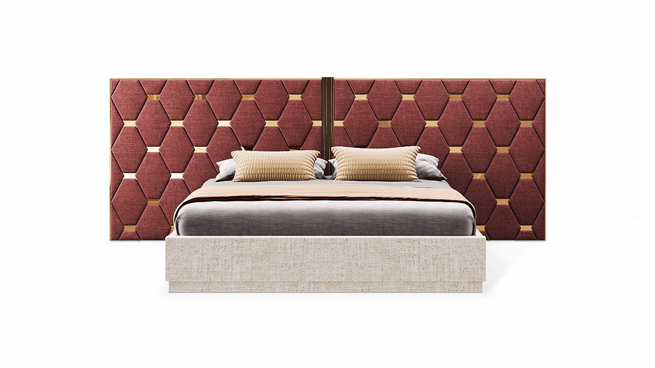 Cama Casal Mebi , Camas Estofadas Graca Interiores
